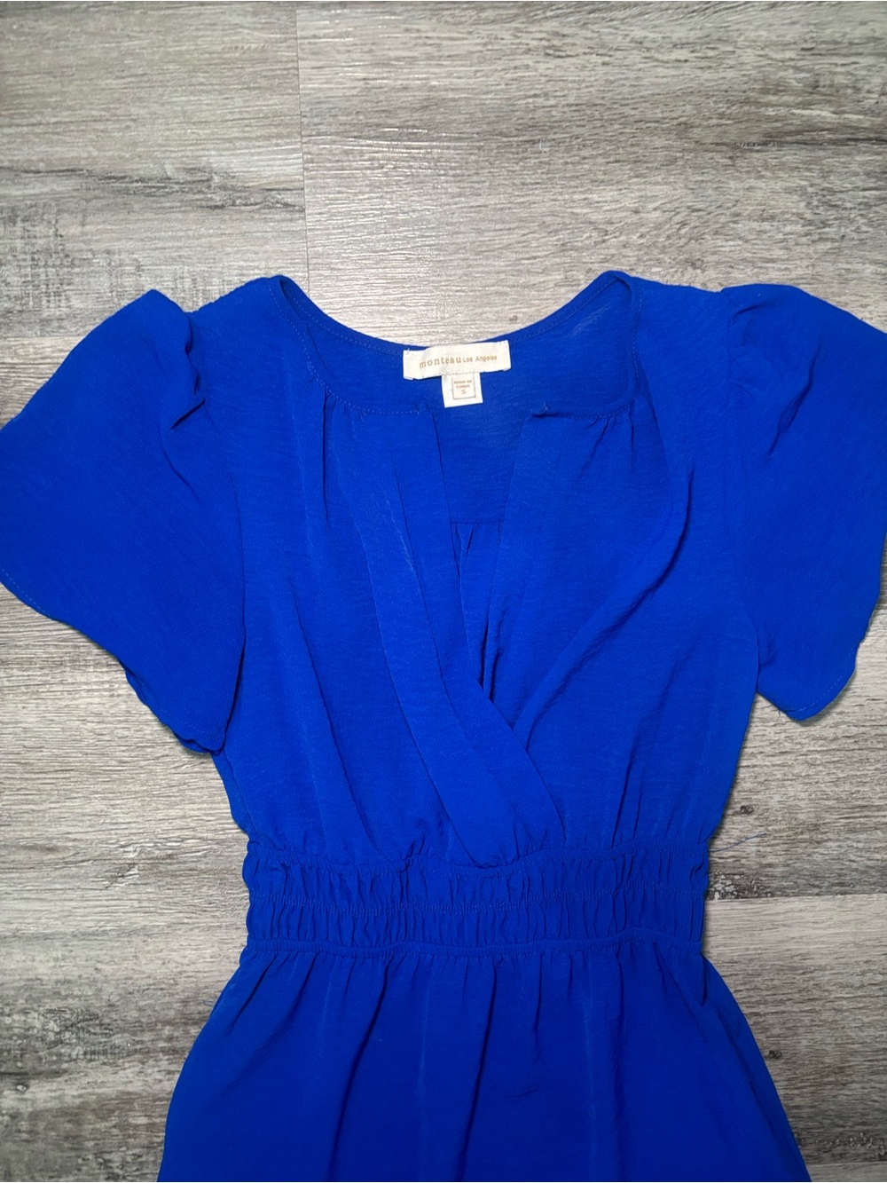 Monteau Royal Blue Tiered Maxi Dress - Picture 3 of 4